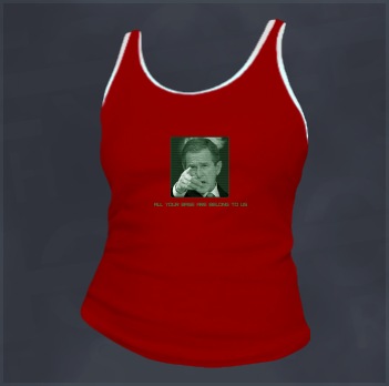 Bush - All Your Base Are Belong To Us Anti-War T-Shirt