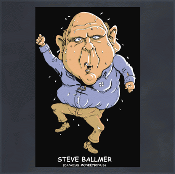 Microsoft T-Shirt (Steve Ballmer, Dance Monkeyboy)